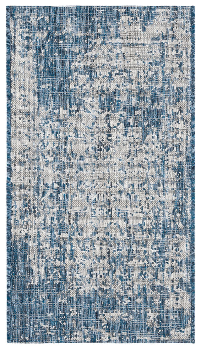 Safavieh Courtyard 2'-0" x 3'-7" Rug in Navy / Grey