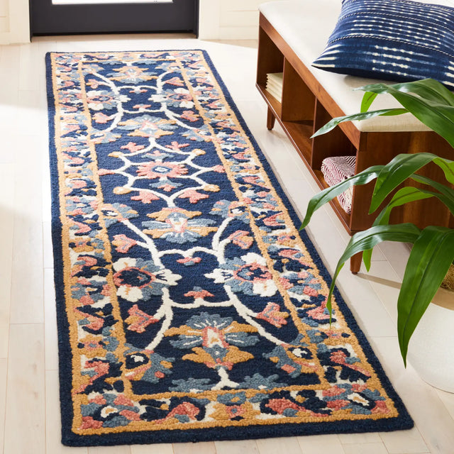 Safavieh Blossom 2'-3" x 9'-0" Rug in Blue / Ivory