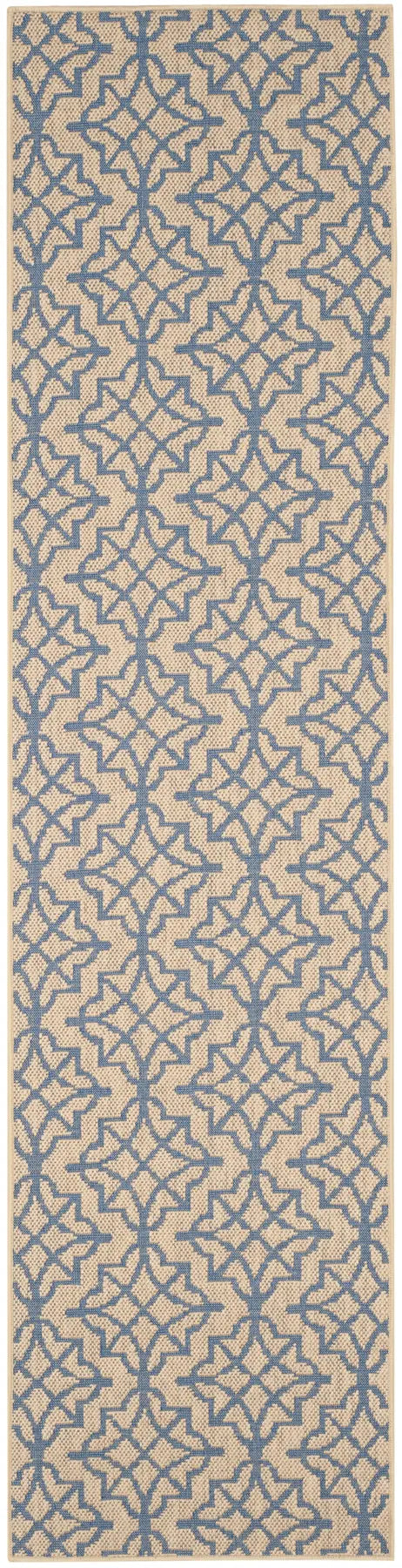 Safavieh Palm Beach 2'-0" x 8'-0" Rug in Natural / Blue