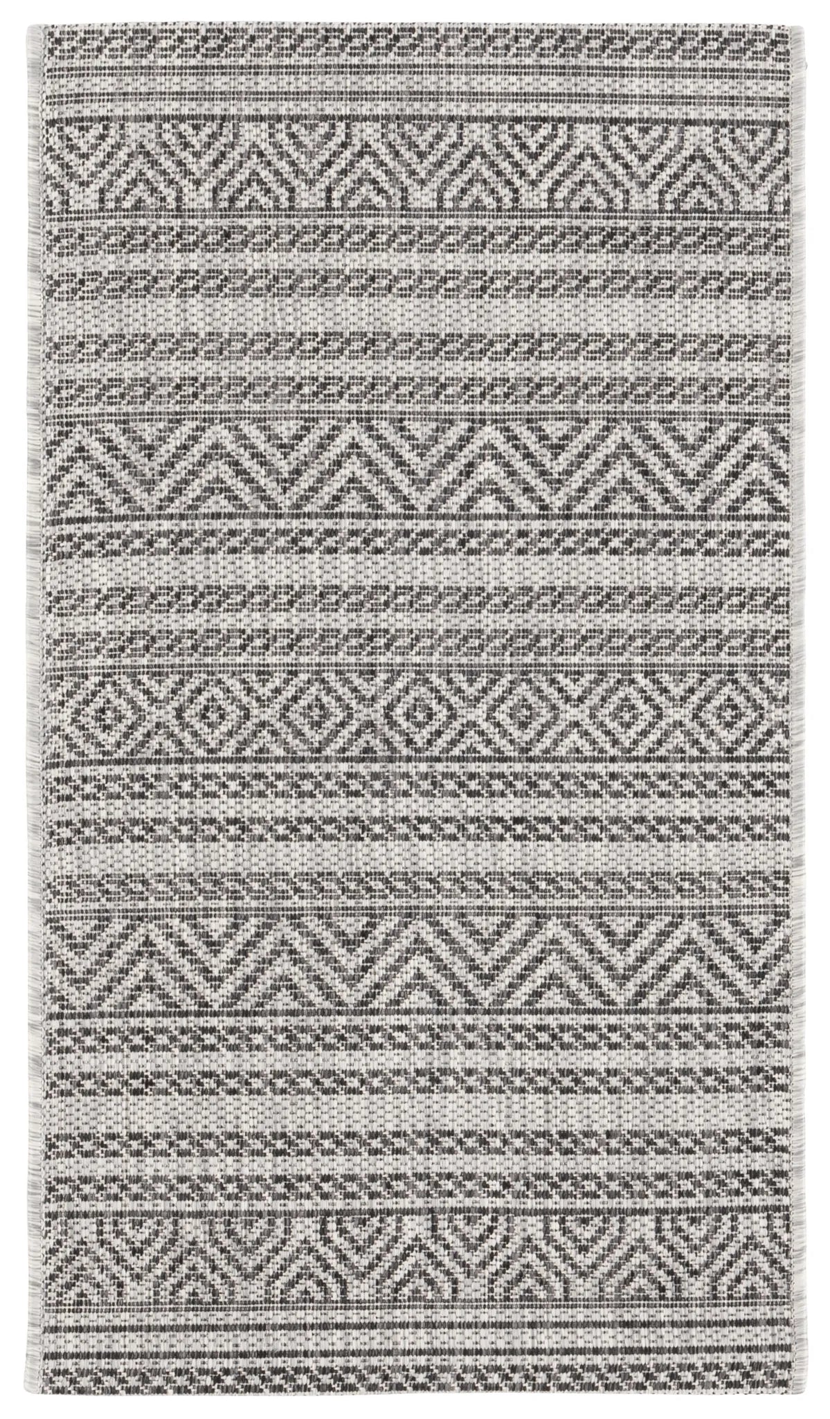 Safavieh Courtyard 2'-0" x 3'-7" Rug in Black / Grey