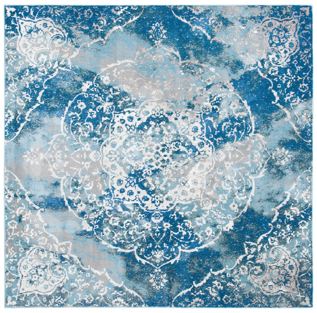 Safavieh Aria 6'-5" x 6'-5" Rug in Light Blue / Ivory