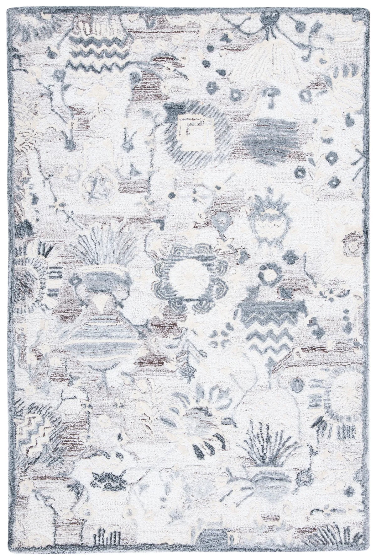 Safavieh Glamour 4'-0" x 6'-0" Rug in Light Brown / Grey