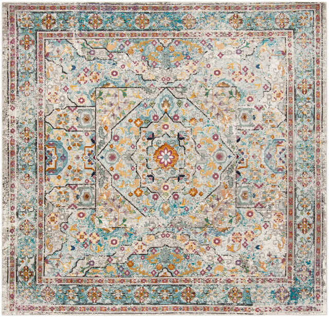 Safavieh Aria 6'-5" x 6'-5" Rug in Cream / Blue