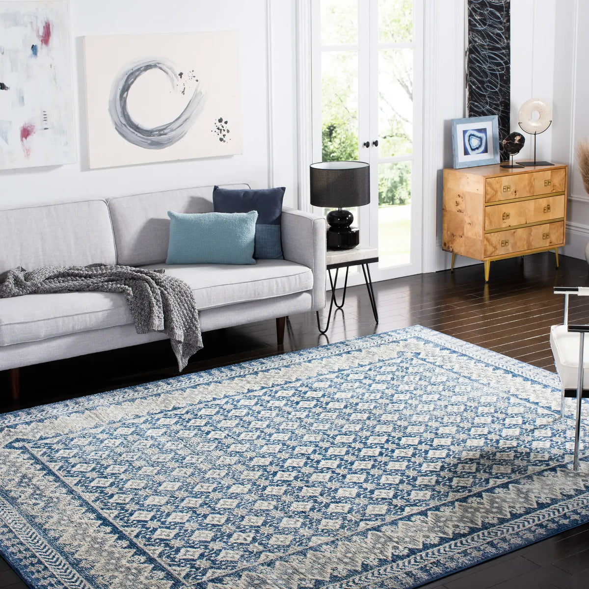 Safavieh Brentwood 10'-0" x 13'-0" Rug in Navy / Beige