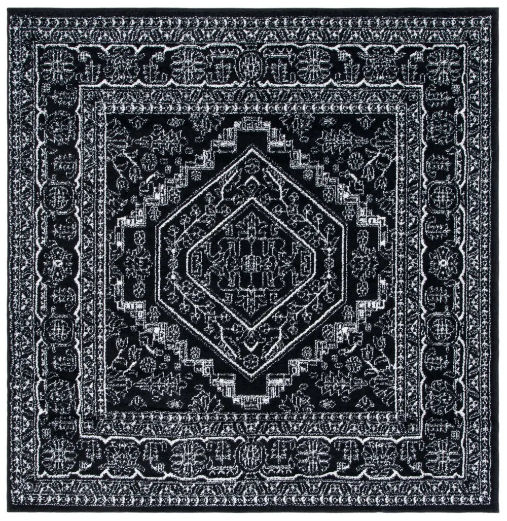 Safavieh Adirondack 6'-0" x 6'-0" Rug in Black / Ivory