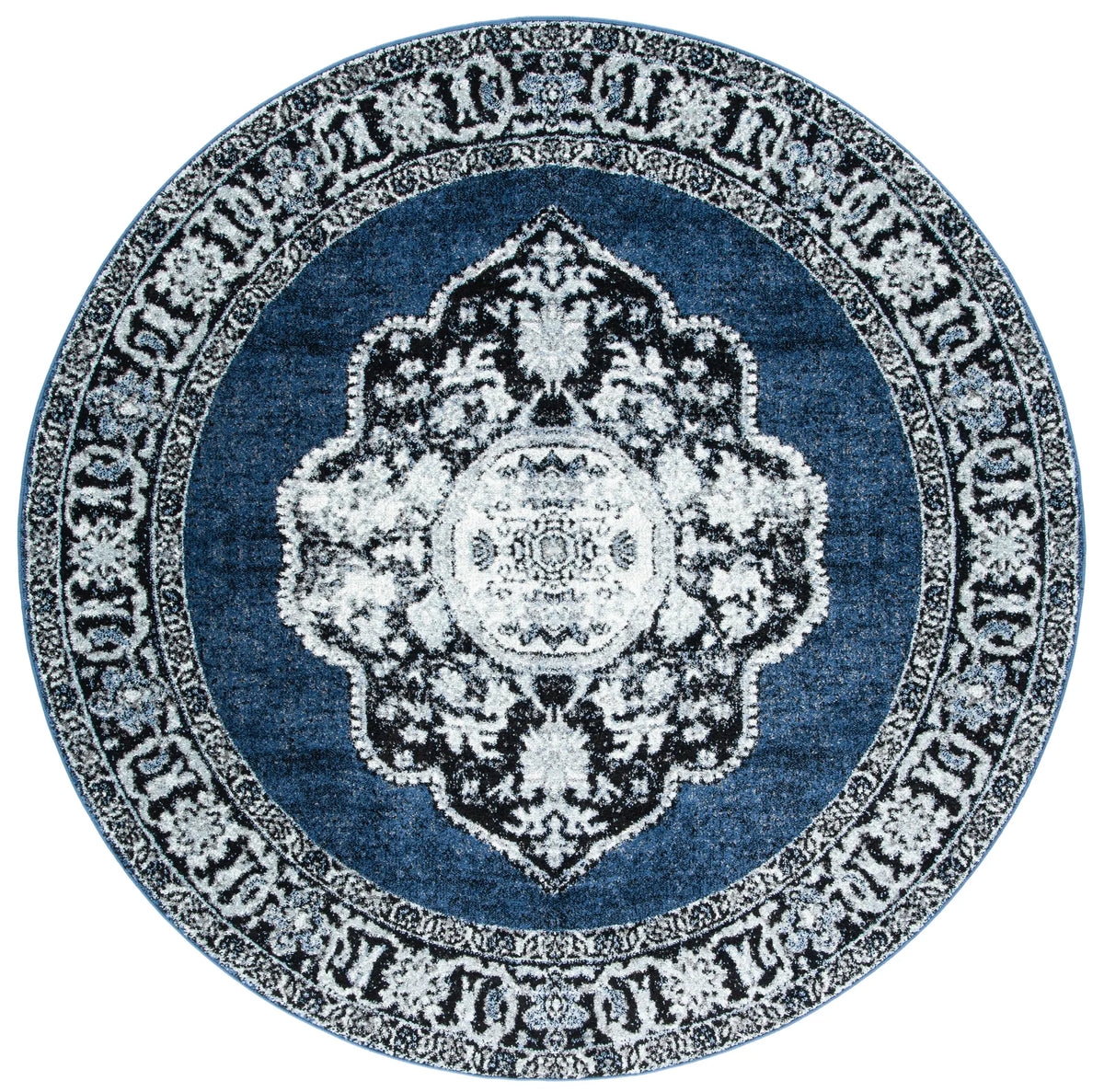 Safavieh Vintage Hamadan 5'-3" x 5'-3" Rug in Blue / Grey