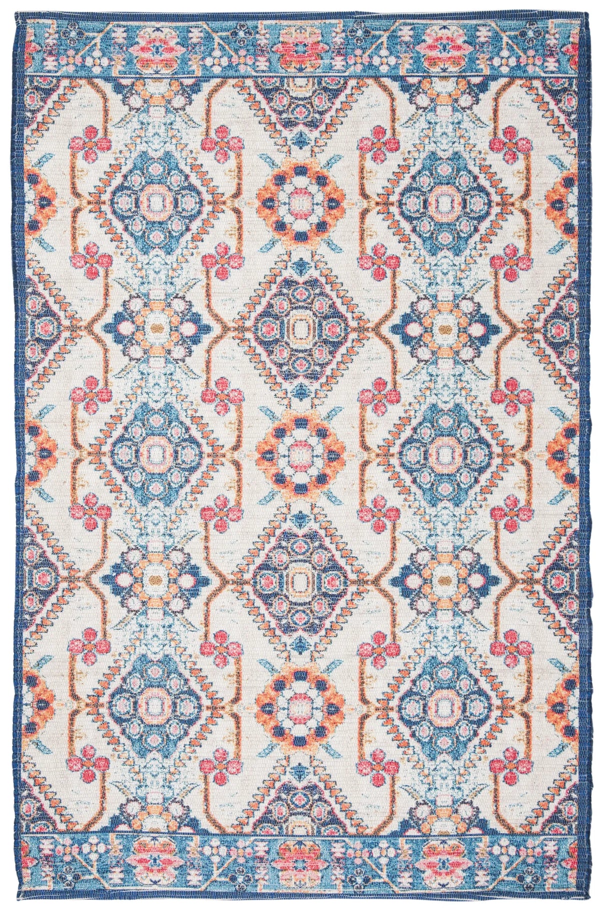 Safavieh Saffron 4'-0" x 6'-0" Rug in Cream / Blue