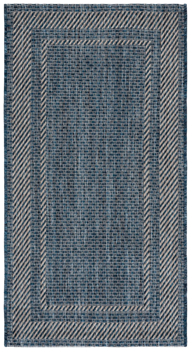 Safavieh Courtyard 2'-7" x 5'-0" Rug in Navy / Grey