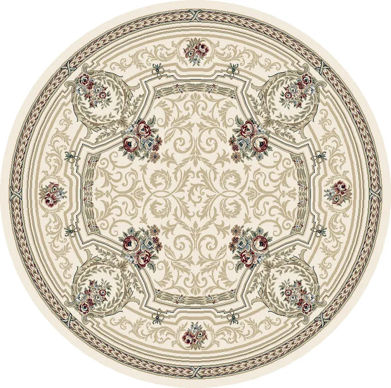 Dynamic Rugs Ancient Garden 57091 Ivory Rugs - Round