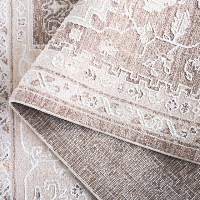Safavieh Sydney 4'-0" x 6'-0" Rug in Beige / Brown Ivory