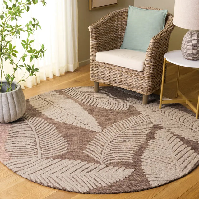 Safavieh Jardin 6'-0" x 6'-0" Rug in Brown / Ivory