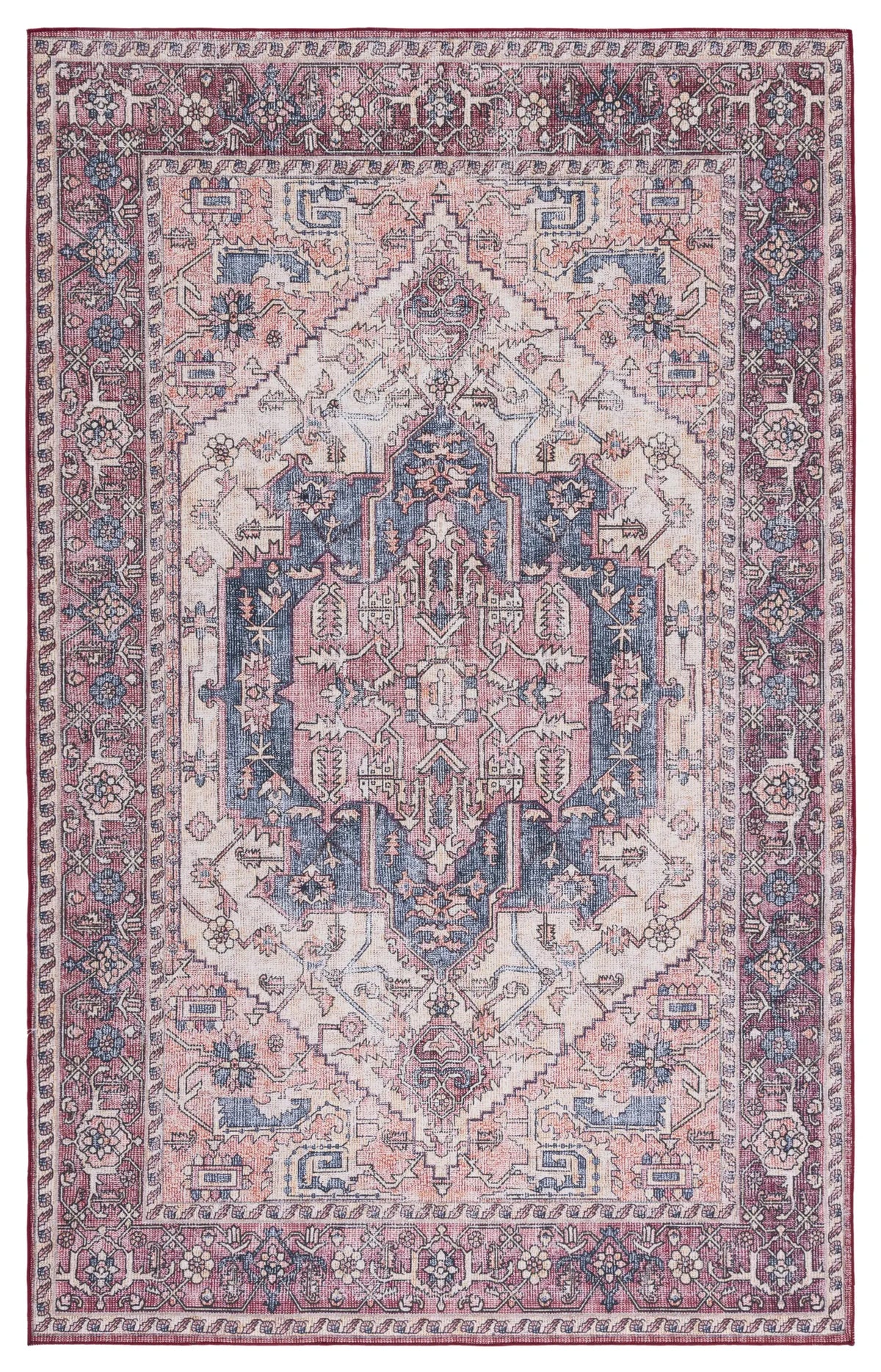 Safavieh Tucson 4'-0" x 6'-0" Rug in Beige / Pink