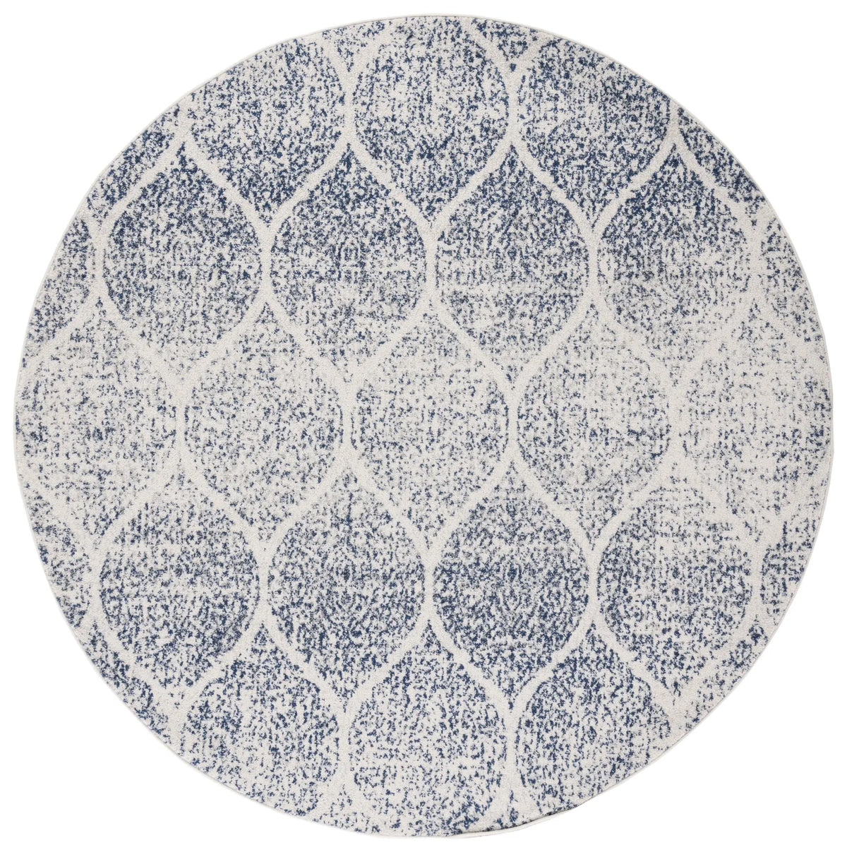 Safavieh Madison 5'-3" x 5'-3" Rug in Cream / Royal Blue