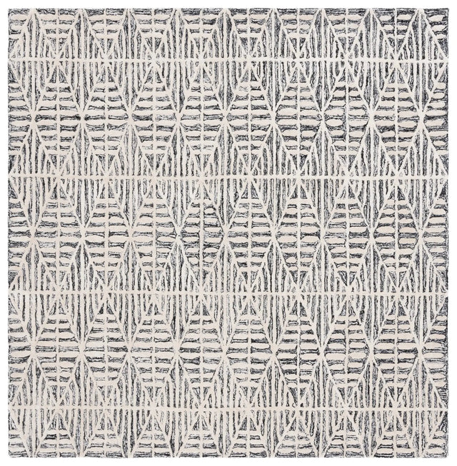 Safavieh Ebony 6'-0" x 6'-0" Rug in Black / Ivory