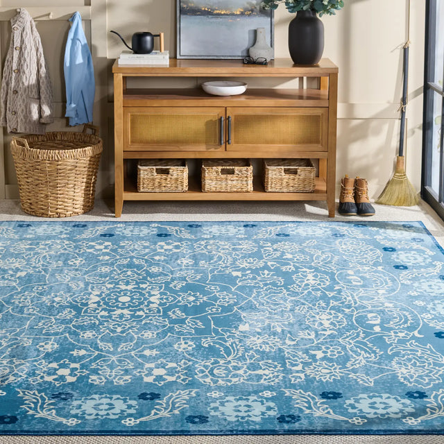 Safavieh Martha Stewart Washable 8'-0" x 10'-0" Rug in Blue / Beige