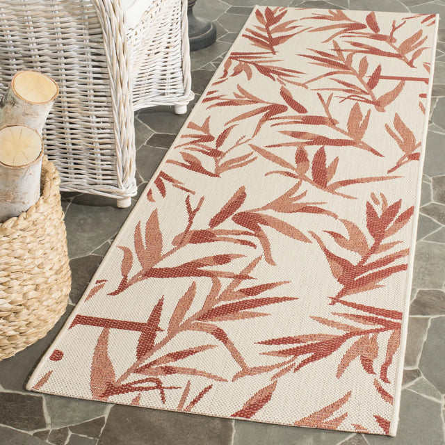 Safavieh Courtyard 2'-3" x 6'-7" Rug in Beige / Terracotta