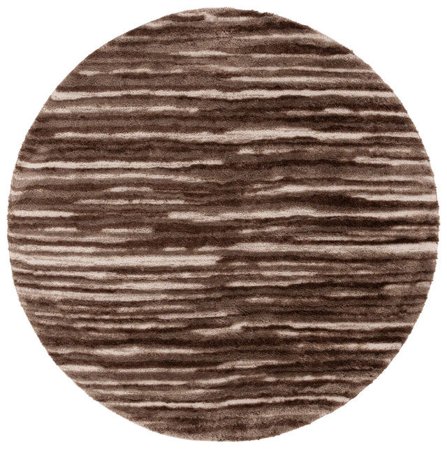 Safavieh Seattle Shag 900 6'-7" x 6'-7" Rug in Brown / Ivory