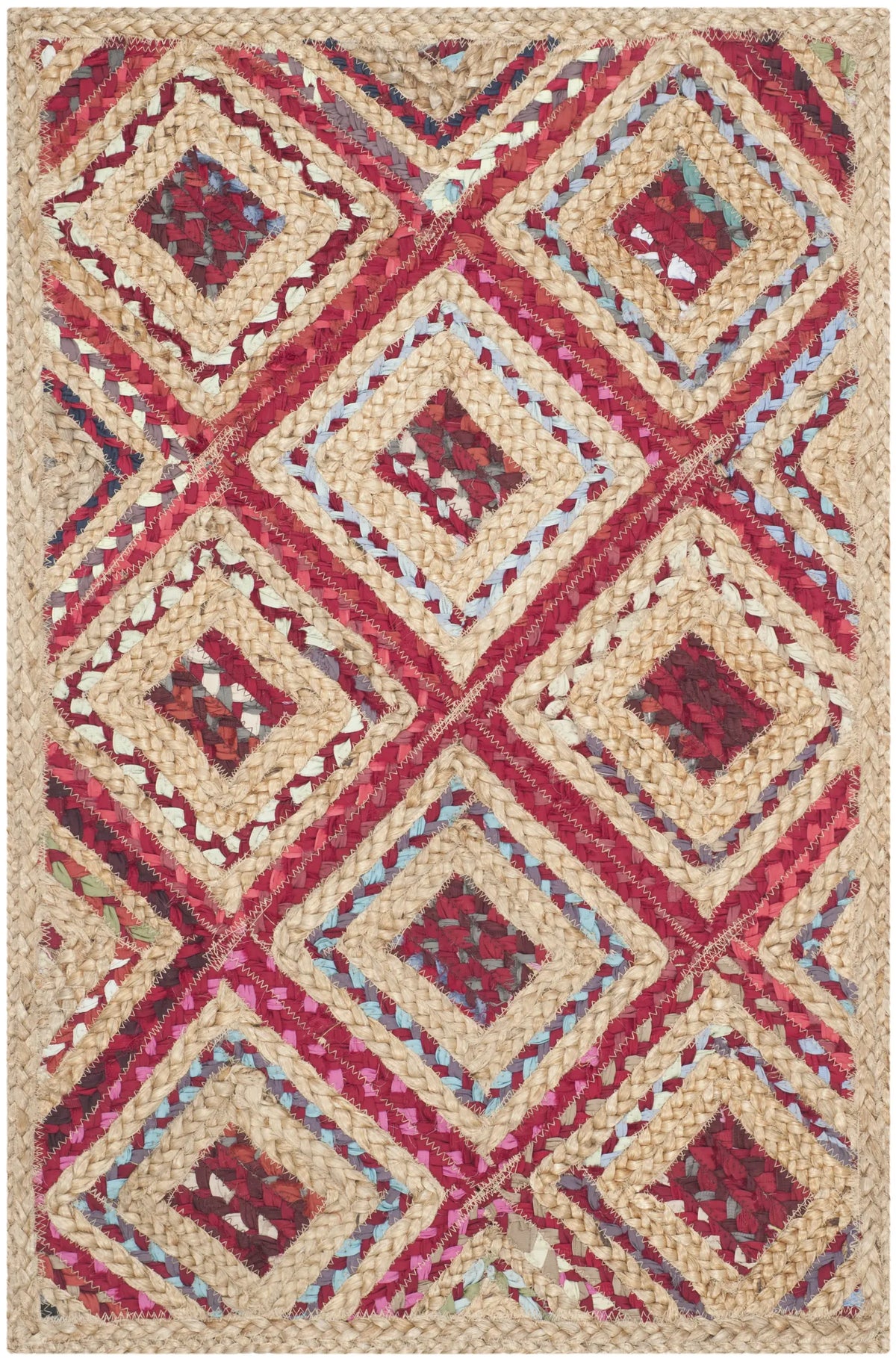 Safavieh Cape Cod 2'-0" x 3'-0" Rug in Natural / Red