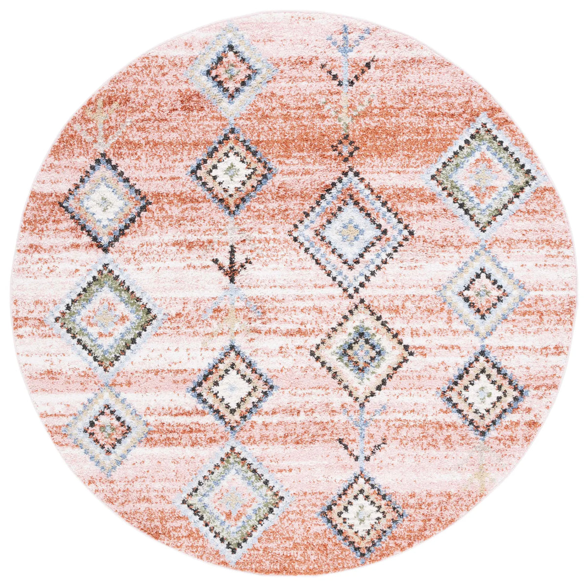 Safavieh Chapel 6'-7" x 6'-7" Rug in Pink / Turquoise
