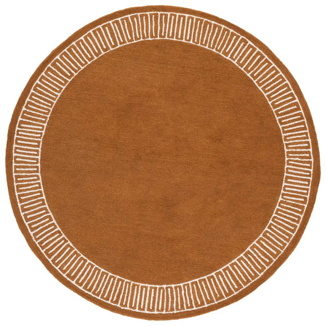 Safavieh Metro 6'-0" x 6'-0" Rug in Rust / Ivory