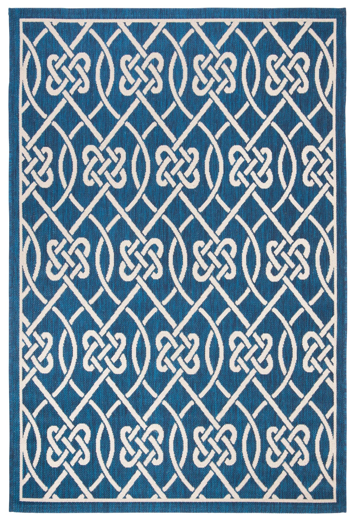 Safavieh Courtyard 5'-3" x 7'-7" Rug in Navy / Light Beige