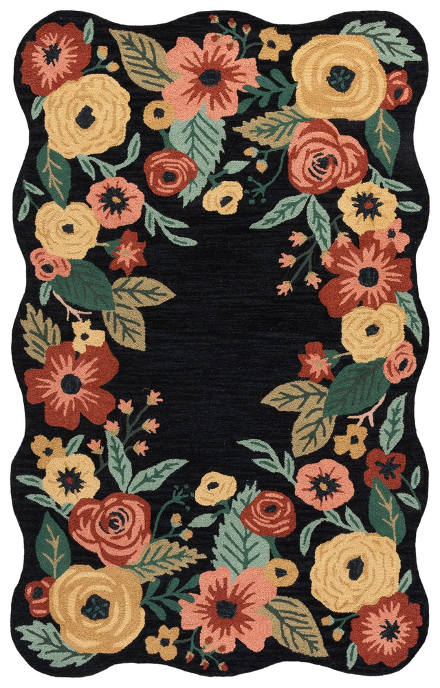 Safavieh Jardin 4'-0" x 6'-0" Rug in Black / Pink