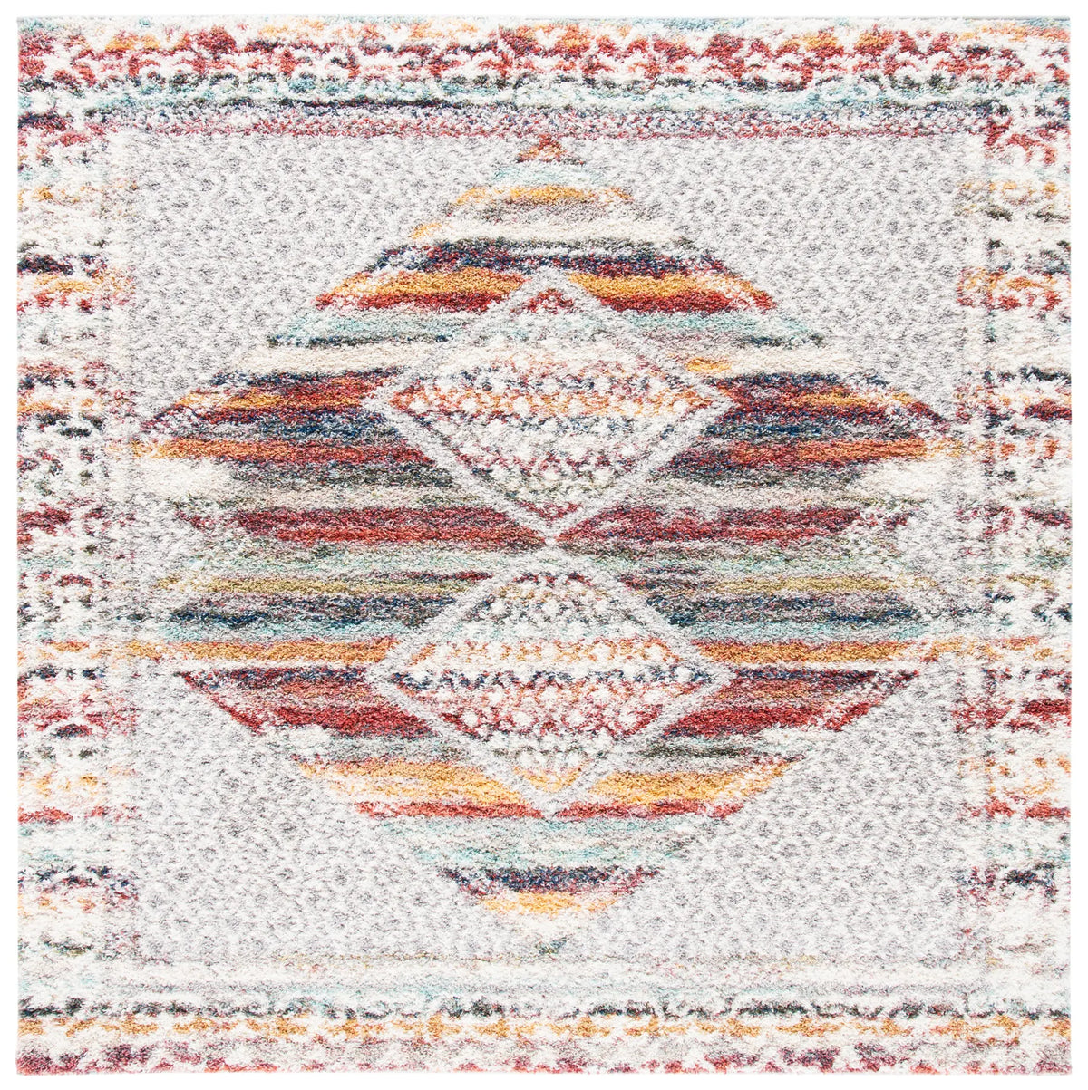 Safavieh Calista 6'-7" x 6'-7" Rug in Ivory / Rust