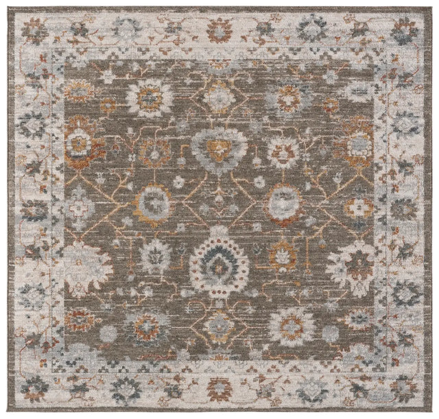 Safavieh Vintage Rosewood 6'-3" x 6'-3" Rug in Green / Ivory Rust