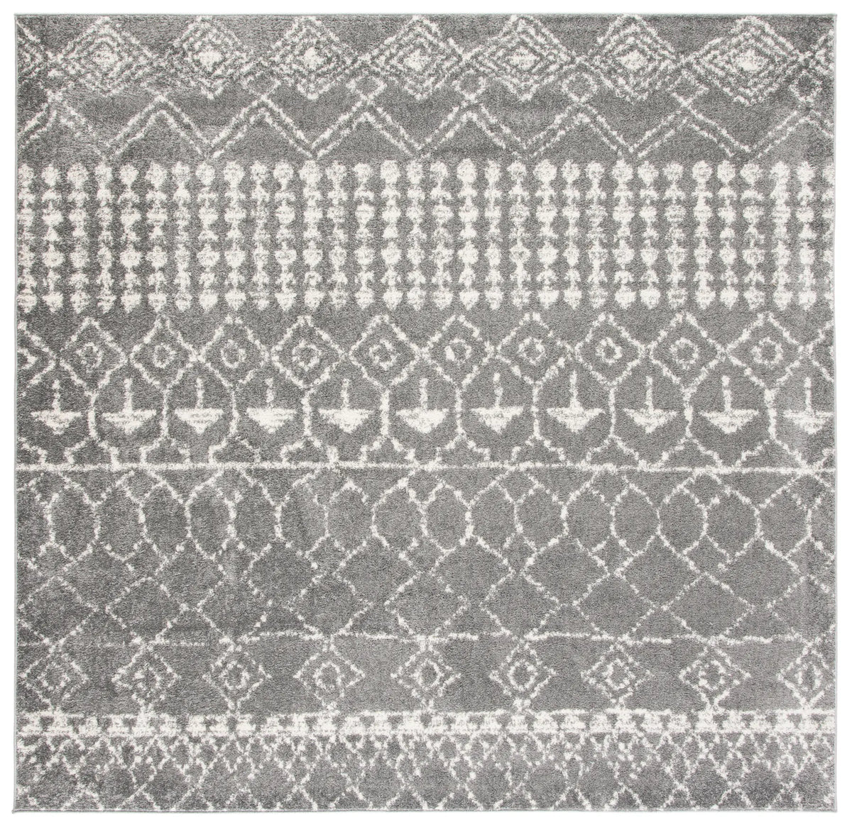 Safavieh Tulum 6'-7" x 6'-7" Rug in Grey / Ivory