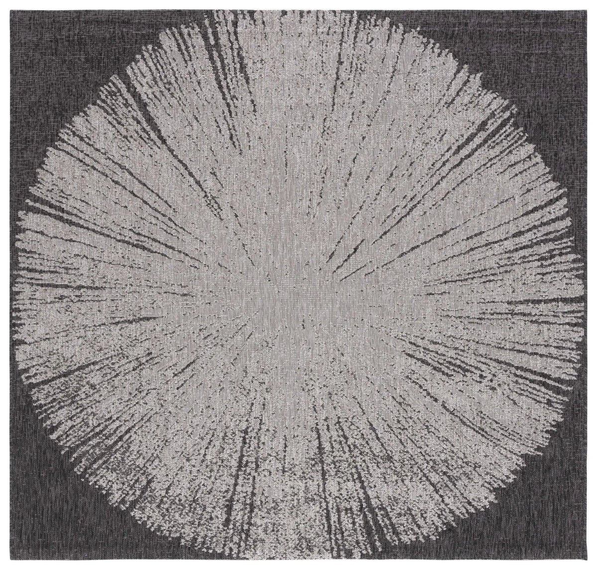 Safavieh Courtyard 6'-7" x 6'-7" Rug in Beige / Black