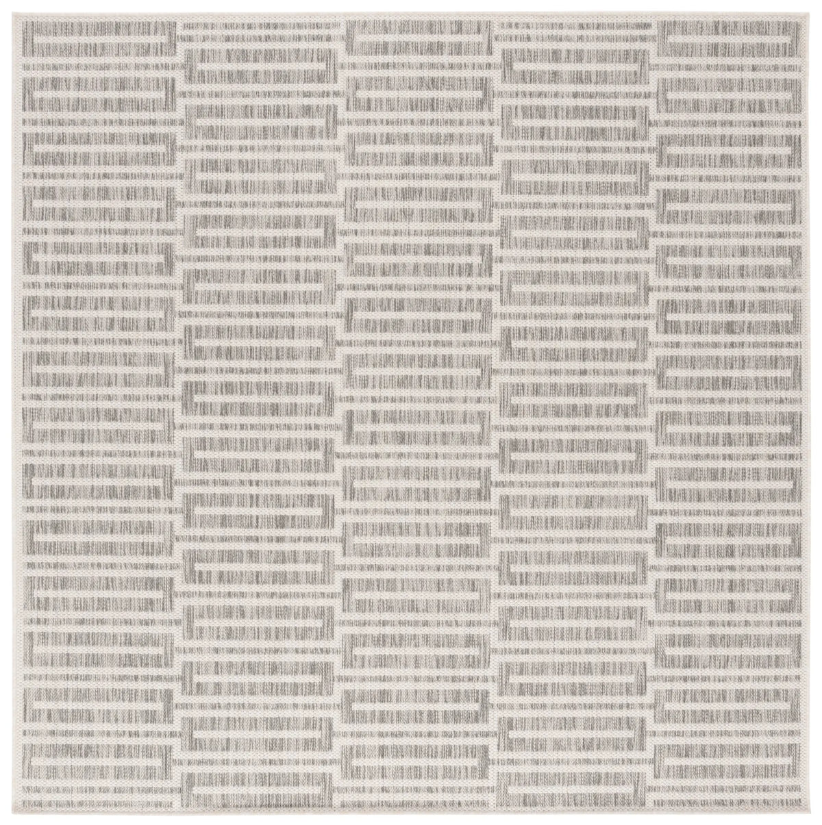 Safavieh Beach House 6'-7" x 6'-7" Rug in Grey / Ivory