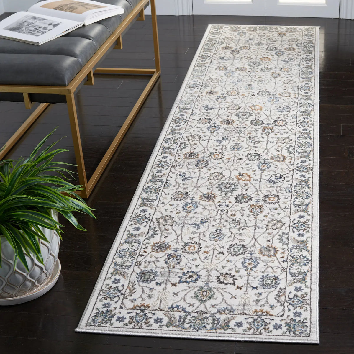Safavieh Bel Air 2'-3" x 9'-0" Rug in Grey / Beige