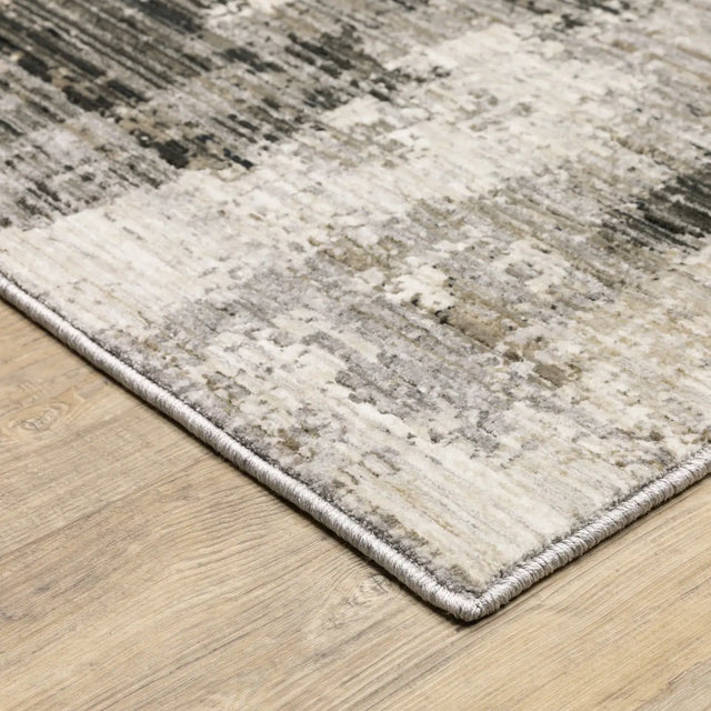 Oriental Weavers Sphinx Nebulous 4151N Grey/ Beige Rugs - corner detail