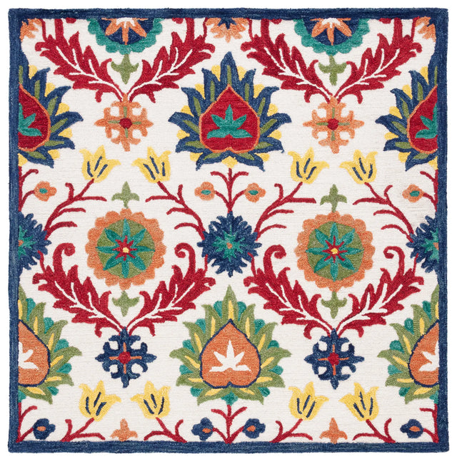 Safavieh Blossom 6'-0" x 6'-0" Rug in Ivory / Green