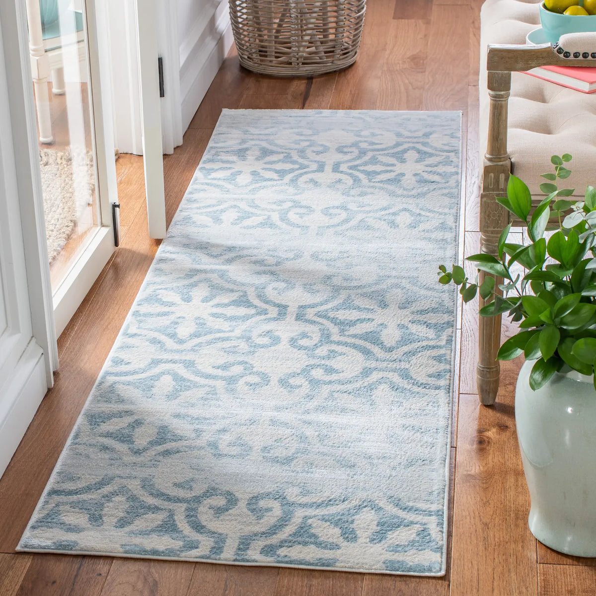 Safavieh Martha Stewart Isabella 2'-2" x 7'-0" Rug in Turquoise / Ivory