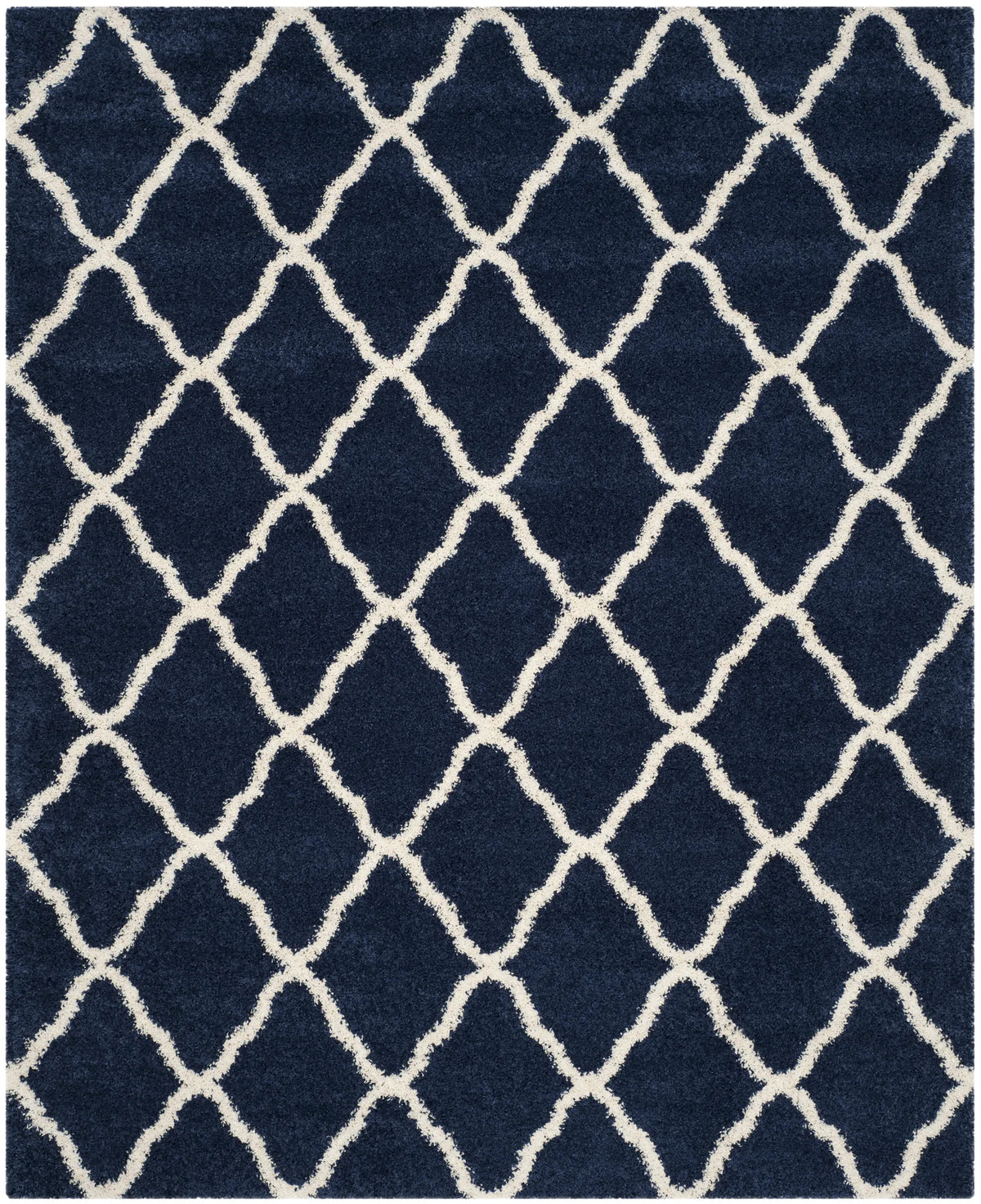 Safavieh Hudson Shag 10'-0" x 14'-0" Rug in Navy / Ivory