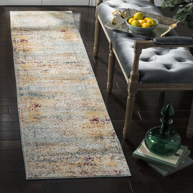 Safavieh Aria 2'-0" x 8'-0" Rug in Yellow / Cream