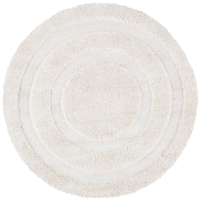 Safavieh Florida Shag 5'-0" x 5'-0" Rug in Creme / Creme