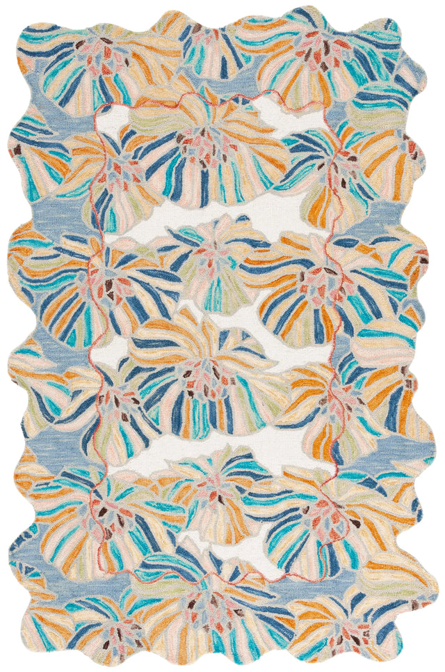 Safavieh Jardin 4'-0" x 6'-0" Rug in Ivory / Blue