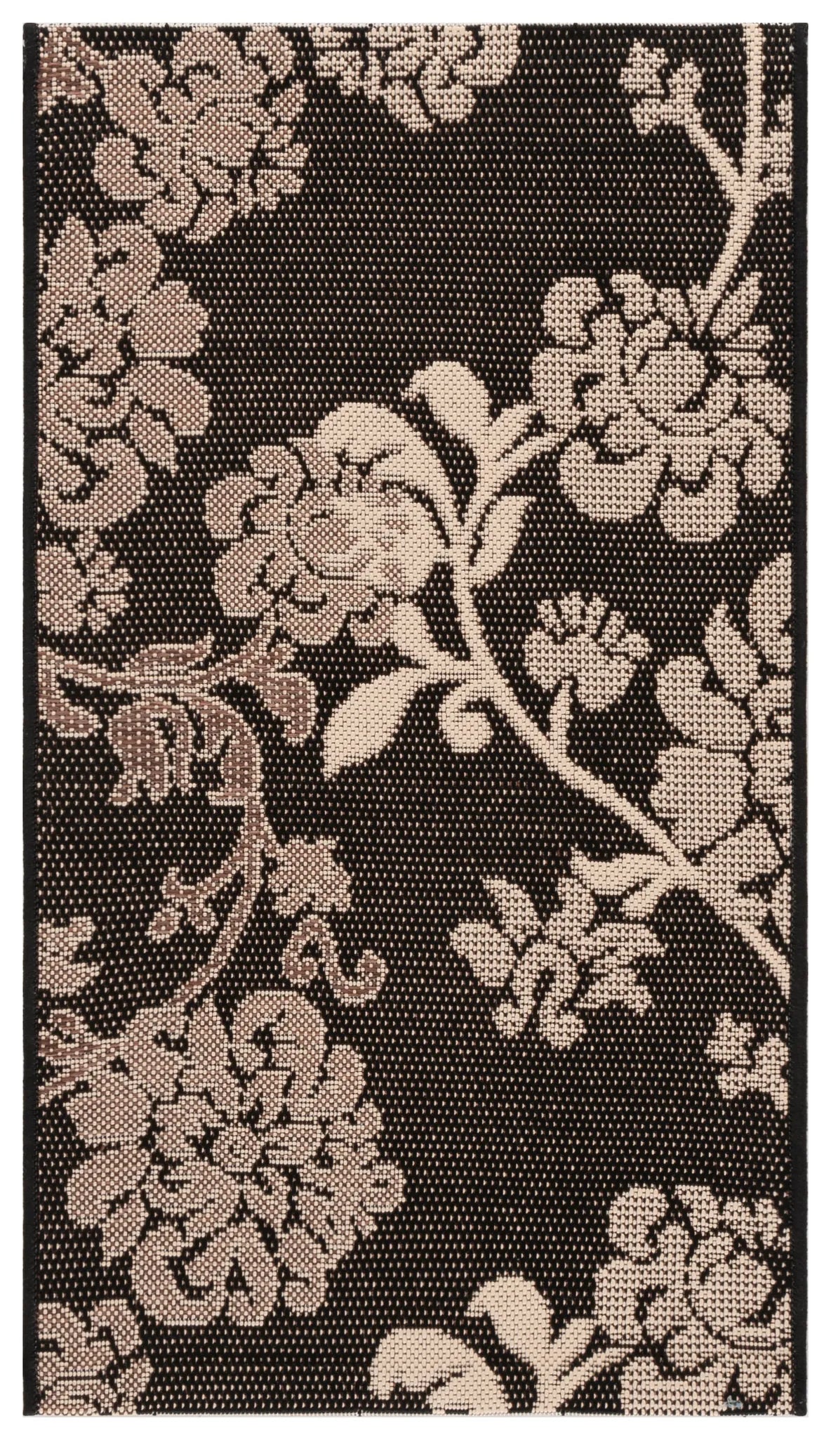Safavieh Courtyard 2'-0" x 3'-7" Rug in Black Natural / Brown