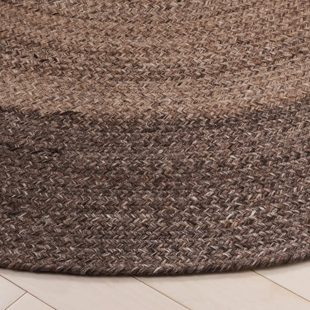 Safavieh Braided 5'-0" x 5'-0" Rug in Brown / Beige