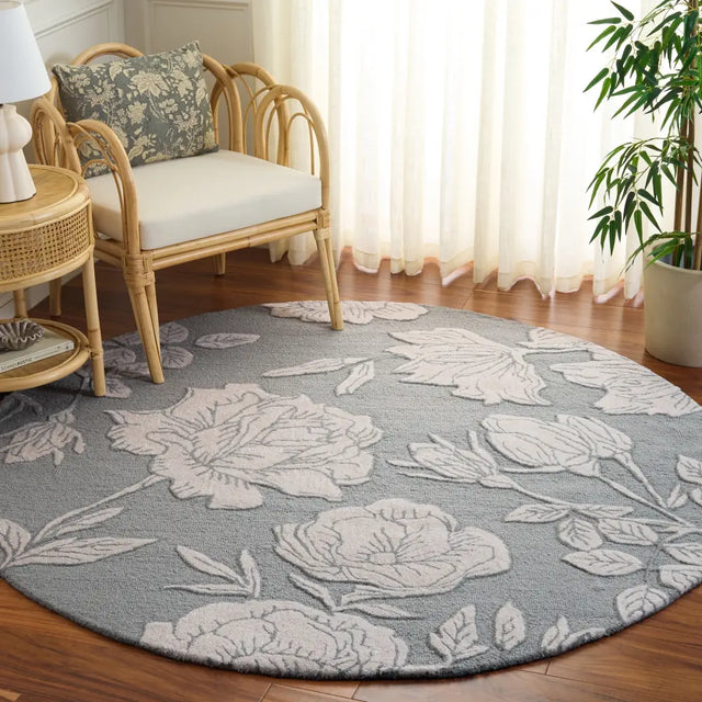 Safavieh Glamour 6'-0" x 6'-0" Rug in Light Grey / Ivory