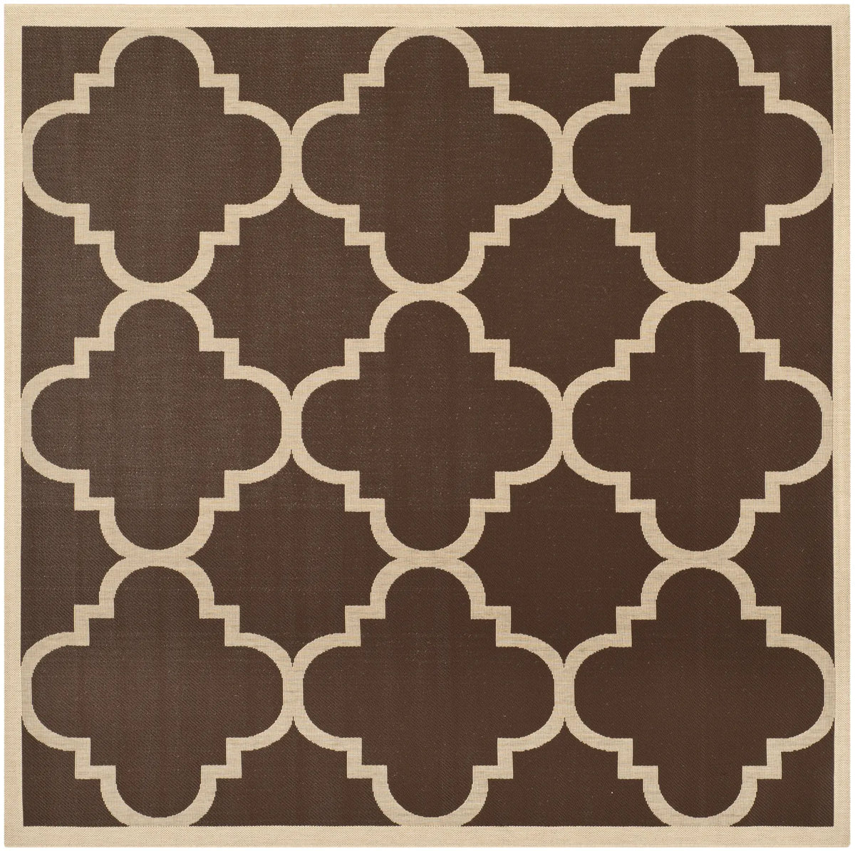 Safavieh Courtyard 7'-10" x 7'-10" Rug in Dark Brown