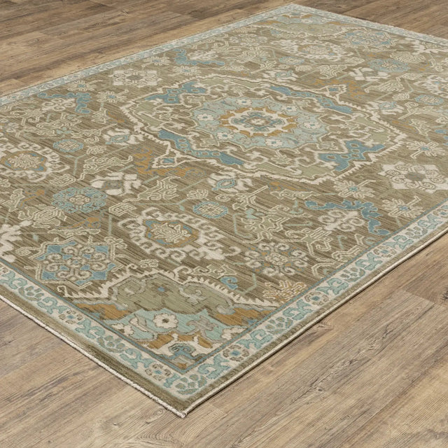 Oriental Weavers Sphinx Maeve MAE13 Blue Rugs - angle detail