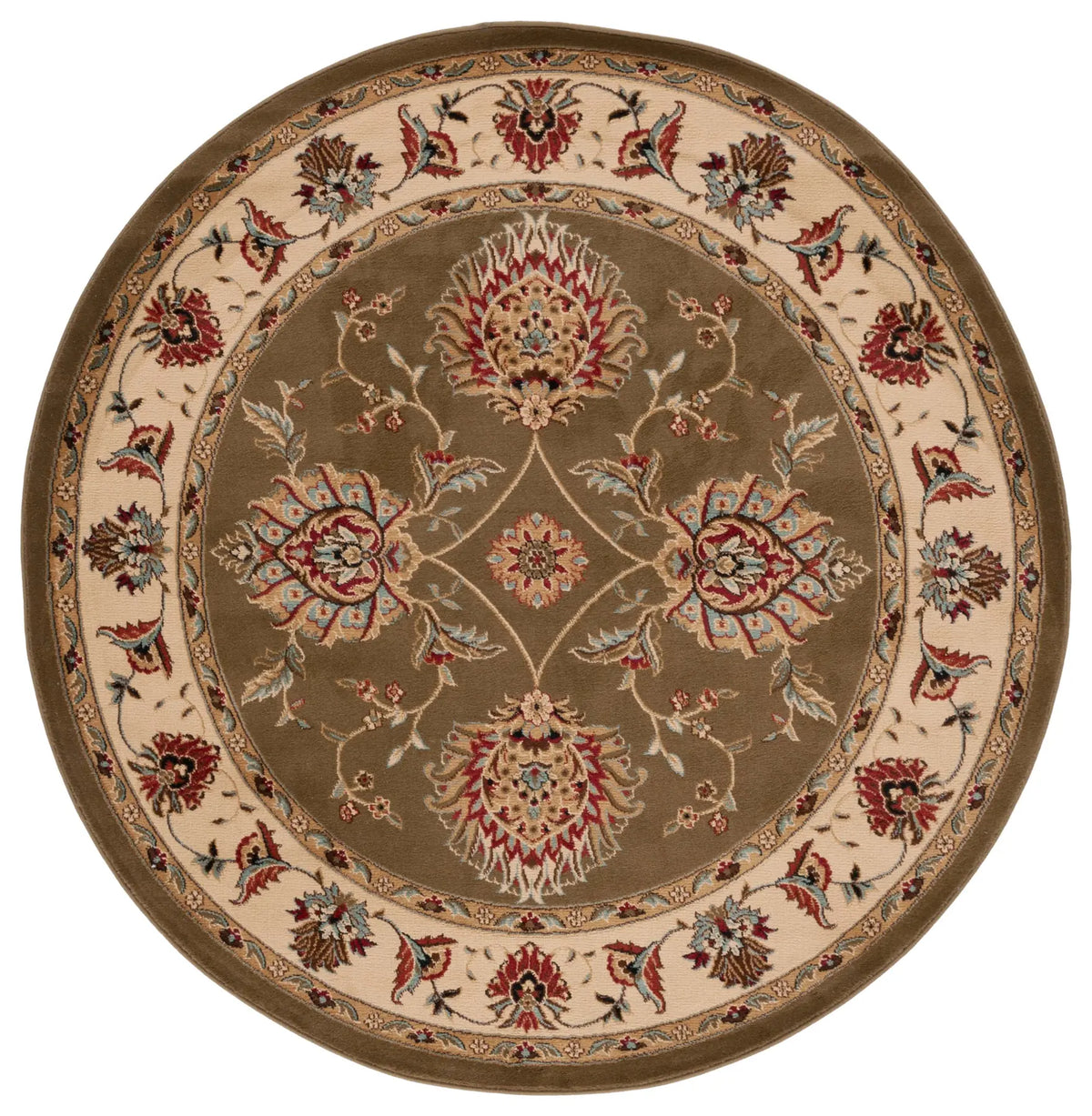 Safavieh Lyndhurst 5'-3" x 5'-3" Rug in Green / Ivory