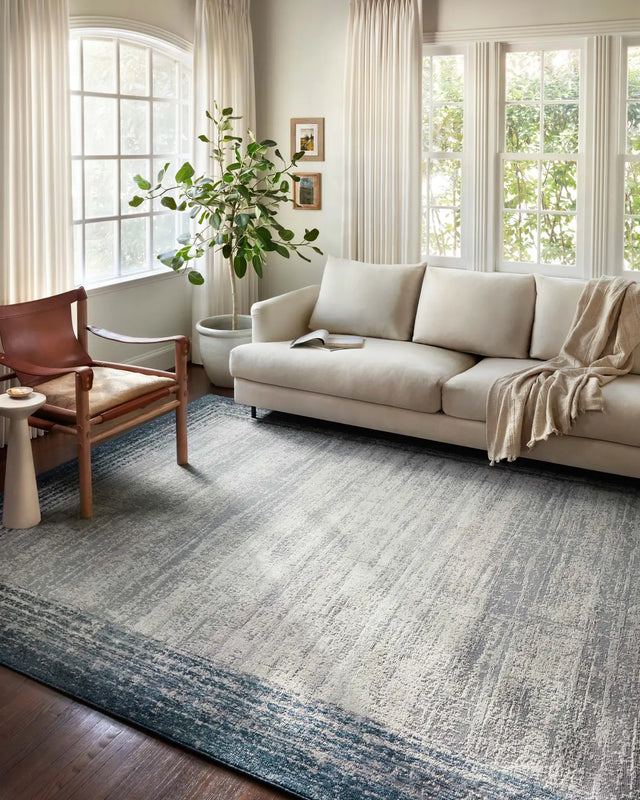 Loloi Austen Aus-02 Pebble/Blue Rugs - room scene 1
