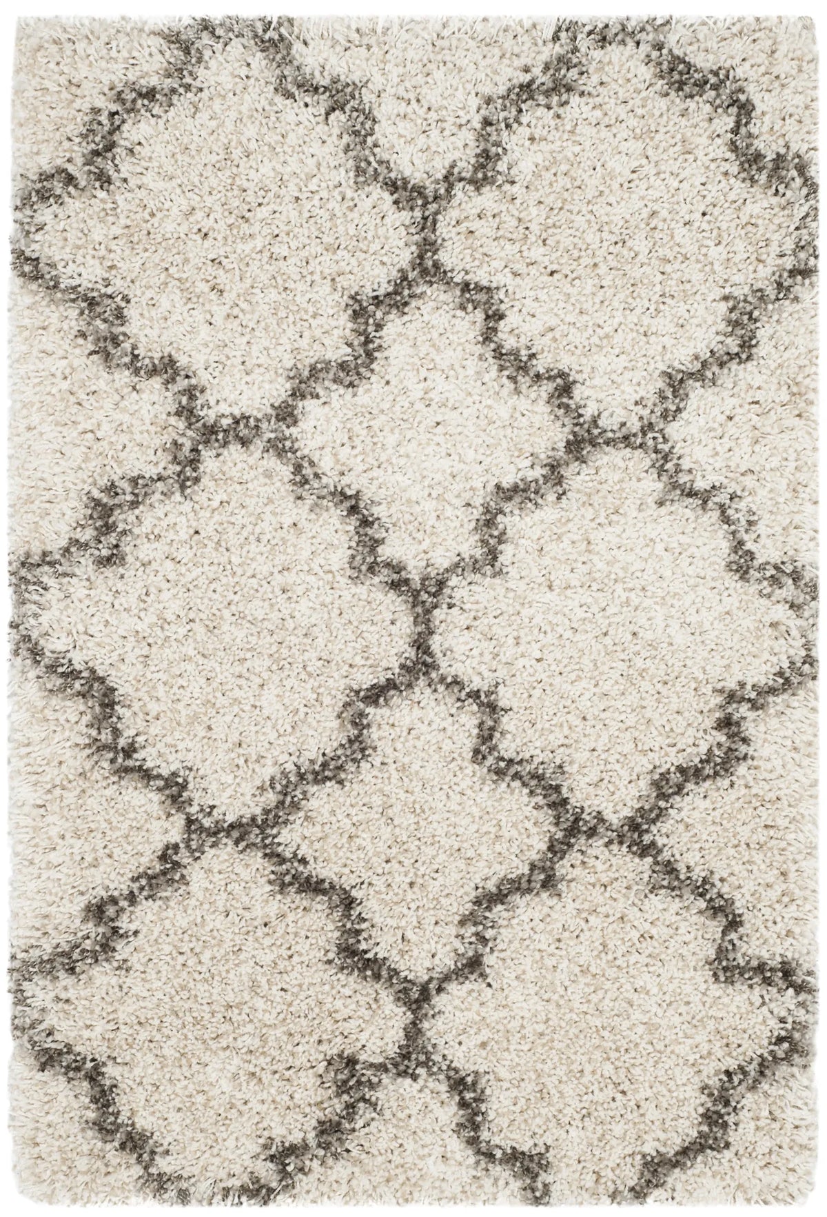 Safavieh Hudson Shag 2'-0" x 3'-0" Rug in Ivory / Grey