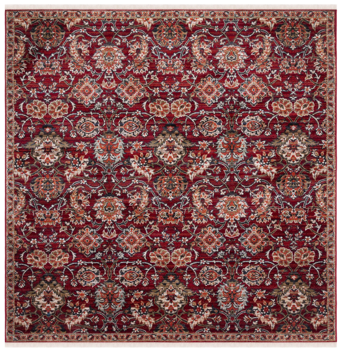 Safavieh Herat 300 6'-7" x 6'-7" Rug in Rust / Ivory