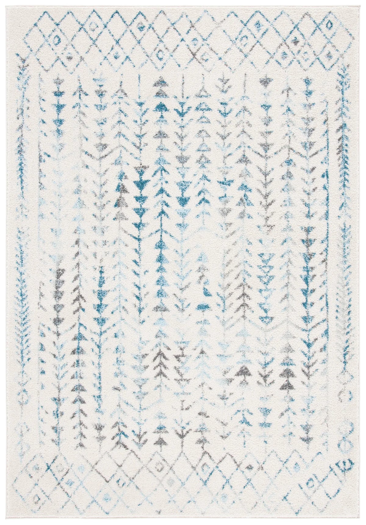 Safavieh Tulum 4'-0" x 6'-0" Rug in Ivory / Turquoise