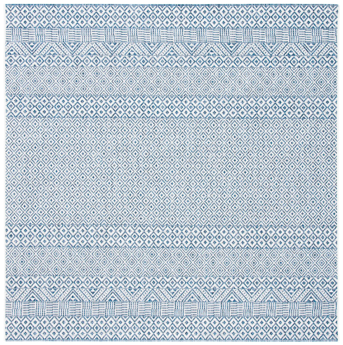 Safavieh Courtyard 6'-7" x 6'-7" Rug in Blue / Navy